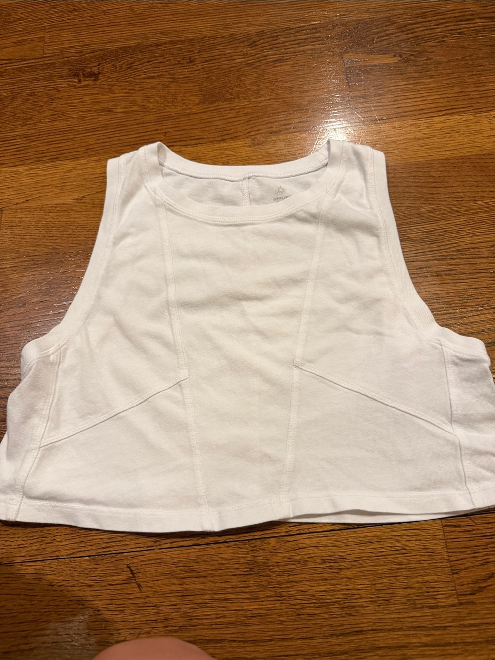 Women's White Cropped Tank Top